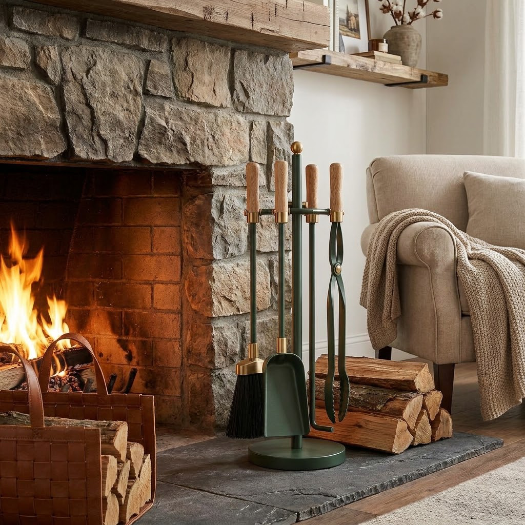 LUMINSTEAD™ Four-Piece Fireplace Cleaning Tool Set
