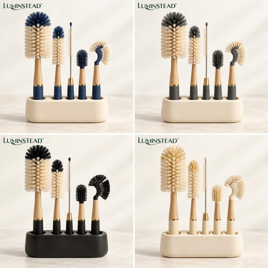 LUMINSTEAD™ Five-Piece Bottle and Detail Brush Set