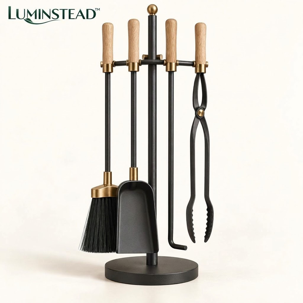 LUMINSTEAD™ Four-Piece Fireplace Cleaning Tool Set