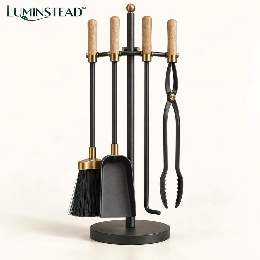 LUMINSTEAD™ Four-Piece Fireplace Cleaning Tool Set
