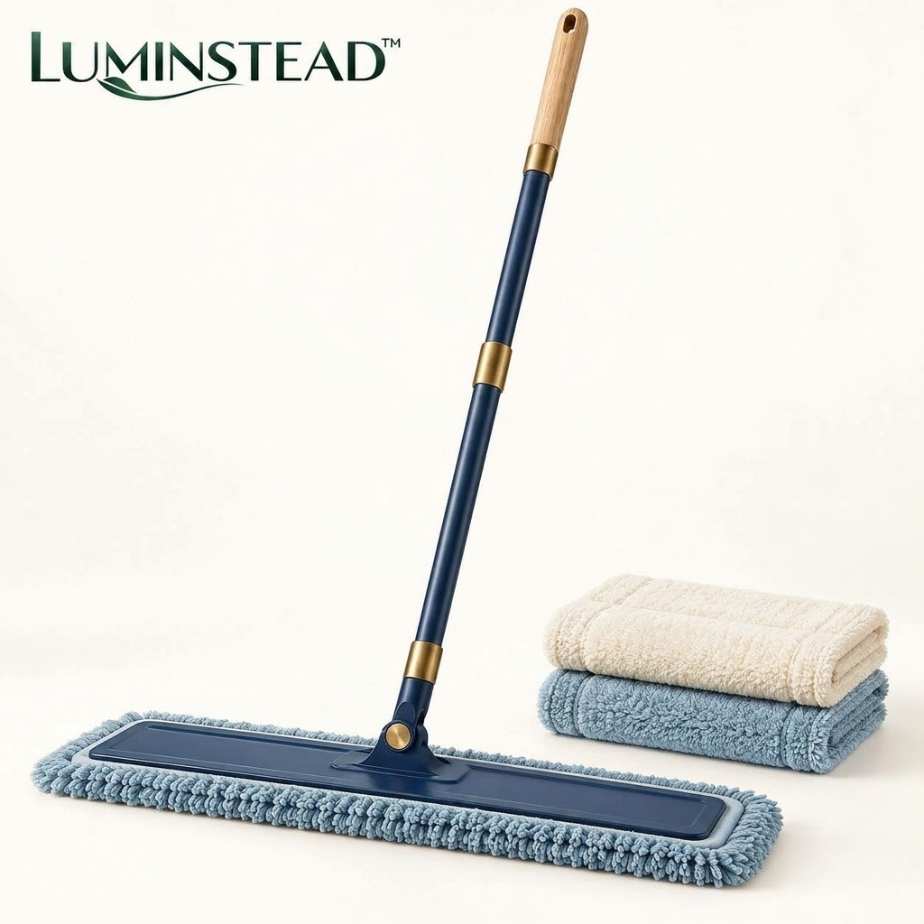 LUMINSTEAD™ Wide Microfiber Dust Mop with Replacement Pads