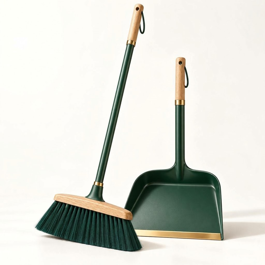 LUMINSTEAD™ Angled Broom and Upright Dustpan Set