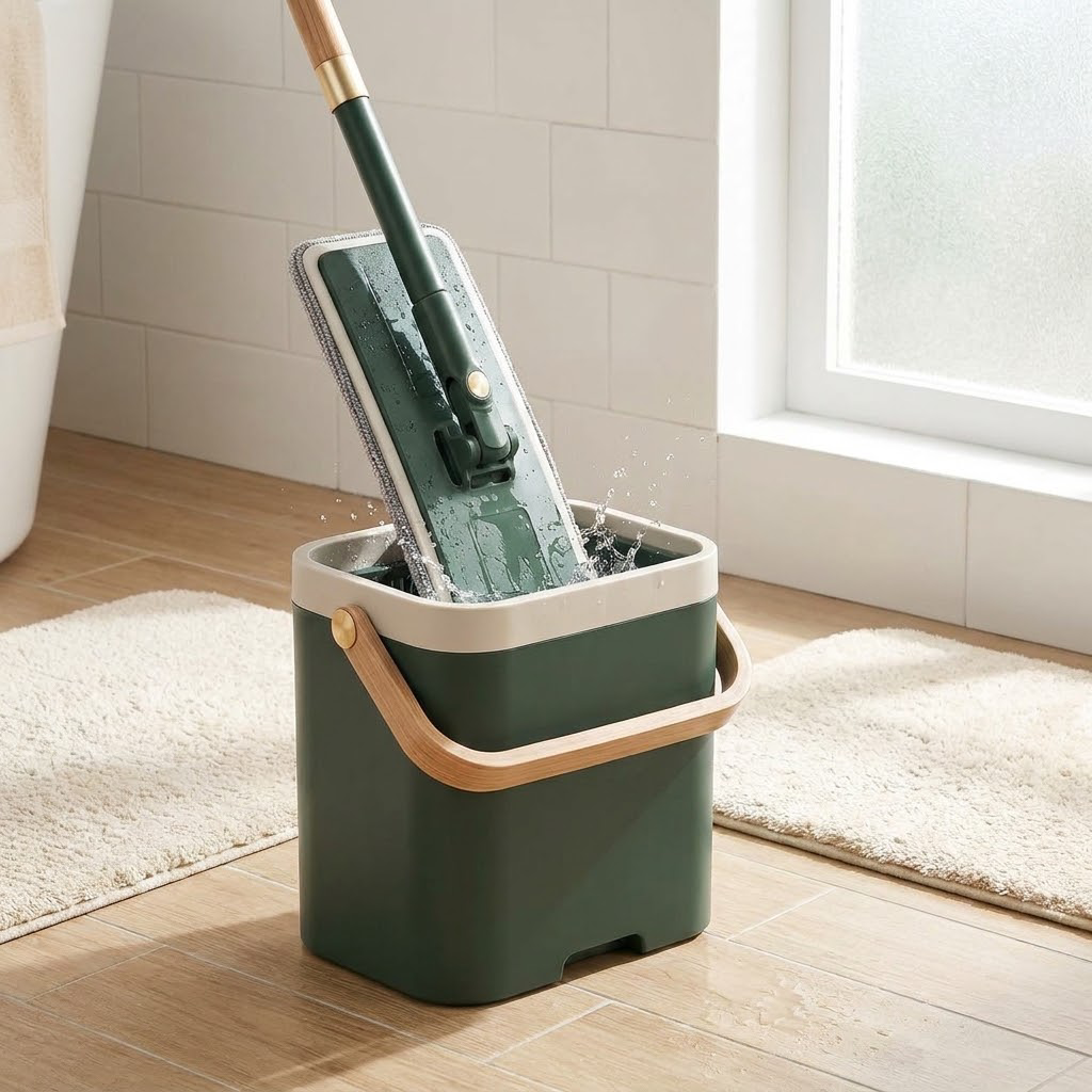 LUMINSTEAD™ Self-Wringing Flat Mop and Bucket Set